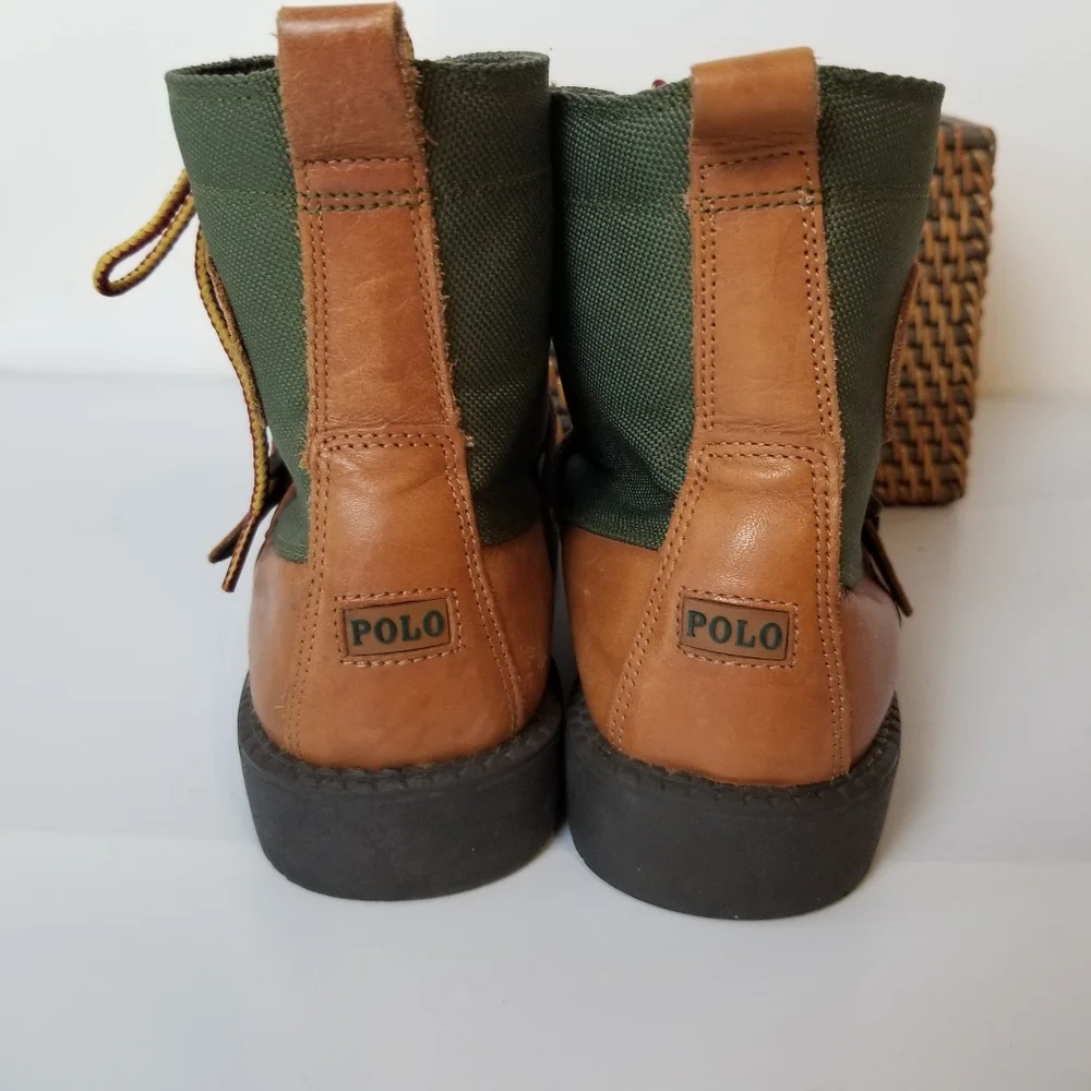 Polo Ralph Lauren Ranger Hi II Leather Textile Lace-Up Buckle Outdoor Boot